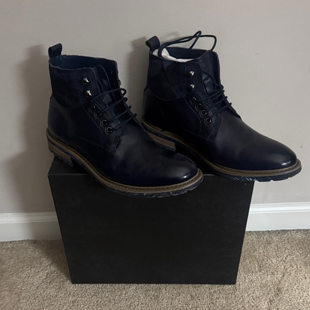 English Laundry Dark Leather Boots